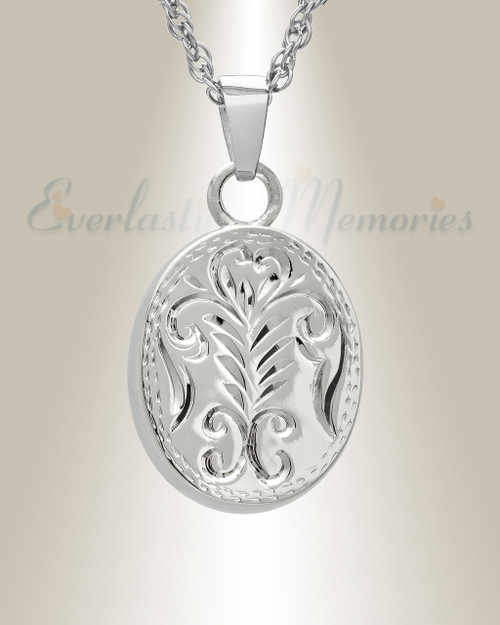 Sterling Silver Majesty Round Cremation Urn Keepsake