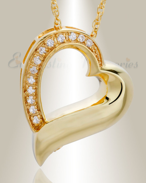 Solid 14K Gold Cremation Jewelry 