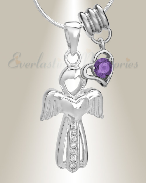February Virtuous Angel Memorial Jewelry