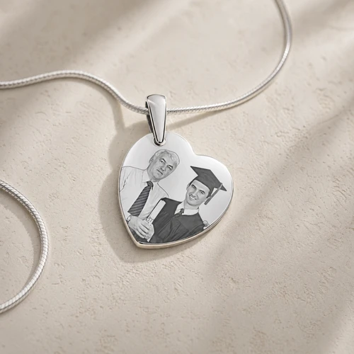 Stainless Steel Heartfelt Photo Pendant
