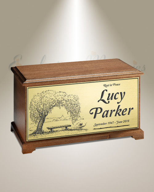 Wooden Cremation Urn Eternity - Premium Plywood Urn