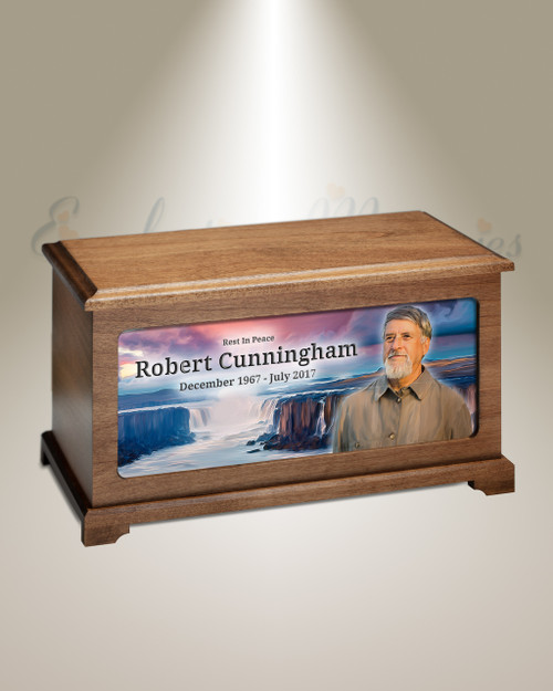 Waterfall Photo Urn For Ashes