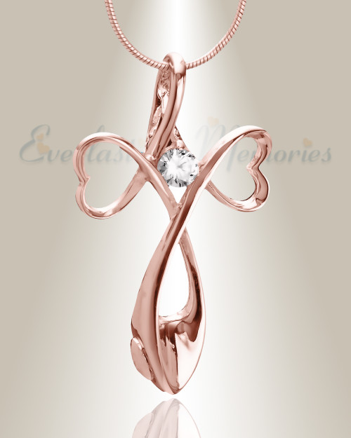 14K Rose Gold Peaceful Moments Memorial Jewelry