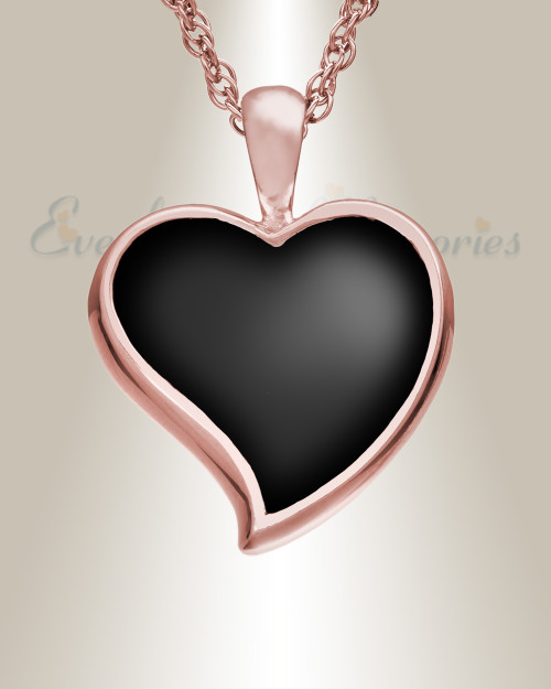 14K Rose Gold Knighted Heart Remembrance Jewelry