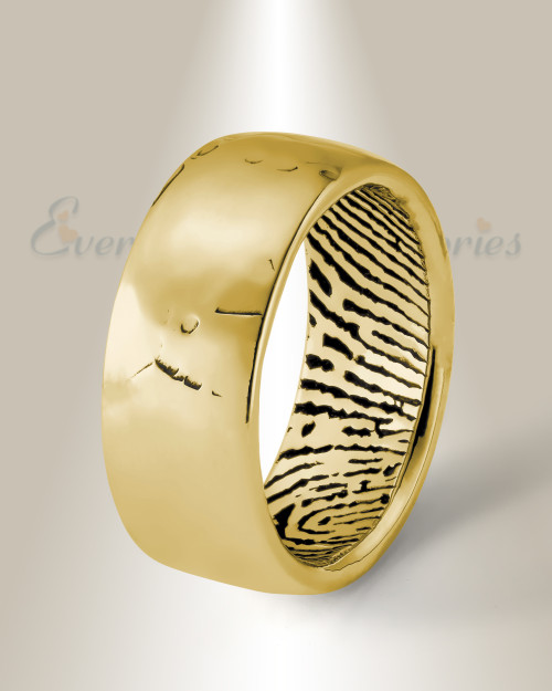 Couples Fingerprint Ring Set | Fast Delivery Crafted by Silvery UK.