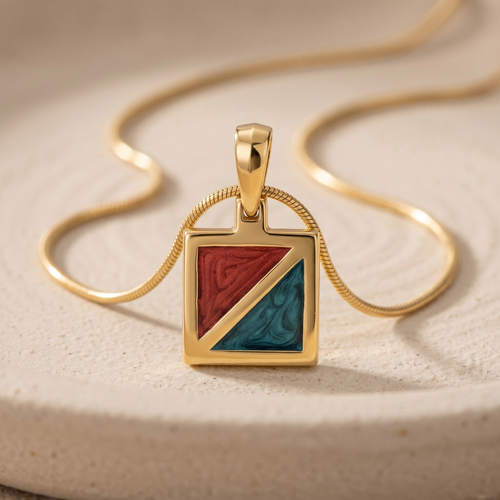 Solid 14K Gold Winter Memories Ash Resin Jewelry