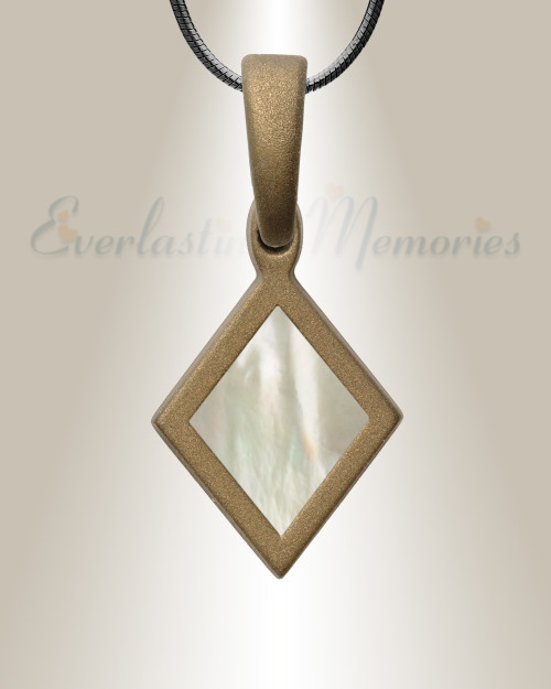 Modest Diamond Bronze Finish with Cream Ash Resin Jewelry