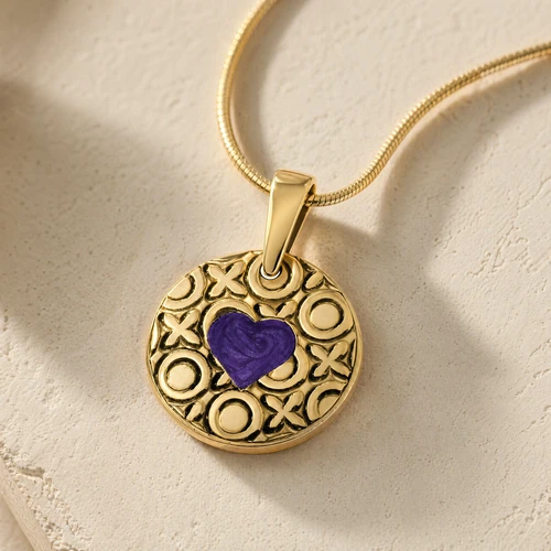 Elaborate Round Gold Plated Ash Resin Jewelry
