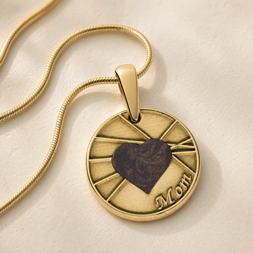 Enlightened Round Gold Plated Ash Resin Jewelry