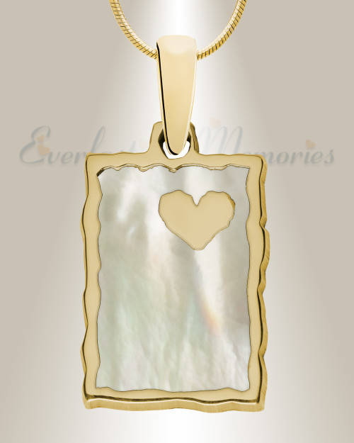 Adored Rectangle Gold Plated Ash Resin Jewelry