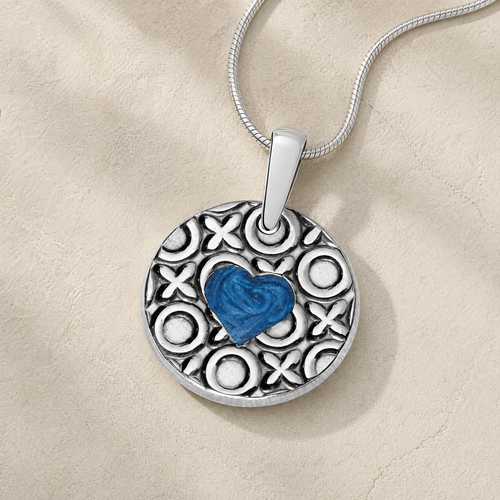 Solid 14K White Gold Elaborate Round Ash Resin Jewelry