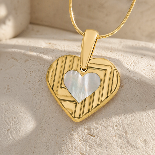 Solid 14K Gold Lined Heart Ash Resin Jewelry