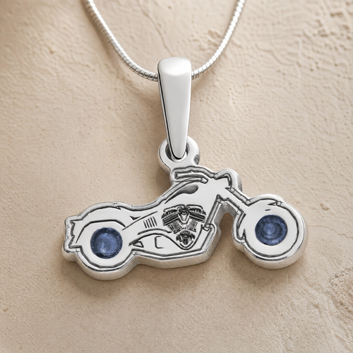 Solid 14K White Gold Riding Along Ash Resin Jewelry