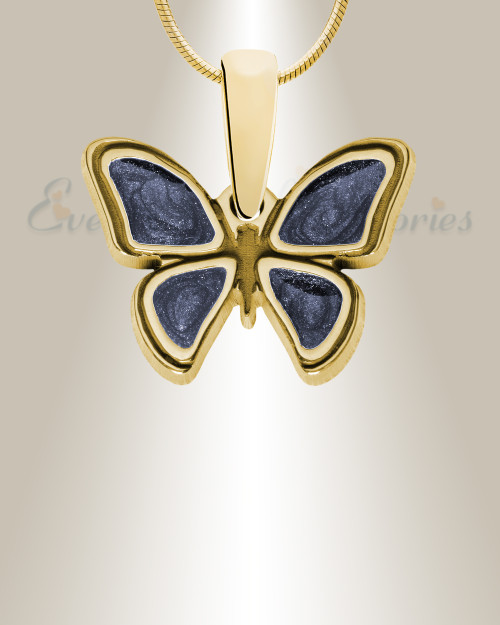Solid 14K Gold Lovable Butterfly Ash Resin Jewelry