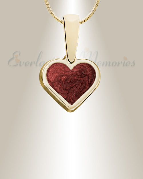 Gold Delightful Heart Ash Resin Jewelry