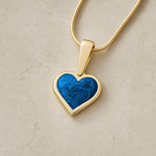 Gold Whitehall Heart Ash Resin Jewelry