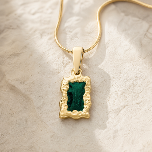 Gold Double Tree Ash Resin Jewelry
