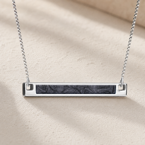 Silver Slate Barred Ash Resin Jewelry