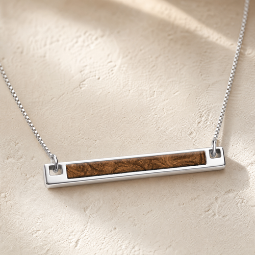 Silver Carob Barred Ash Resin Jewelry