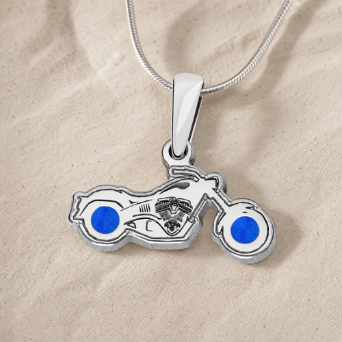 Riding Along Sterling Silver with Azure Ash Resin Jewelry