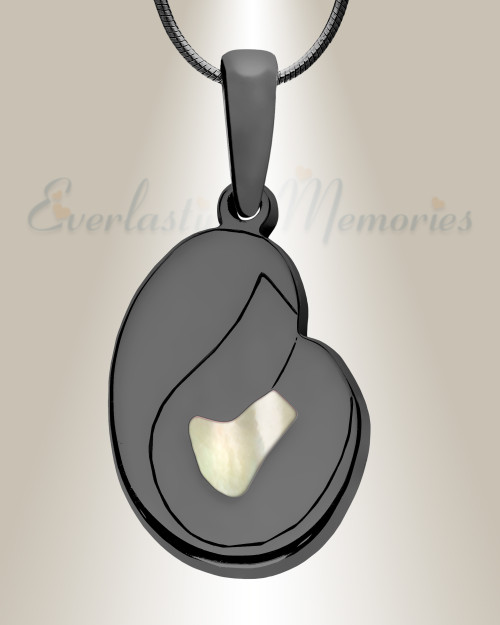 Beloved Black Finish with Cream Ash Resin Jewelry