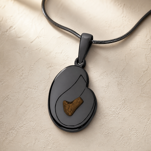 Beloved Black Finish with Carob Ash Resin Jewelry
