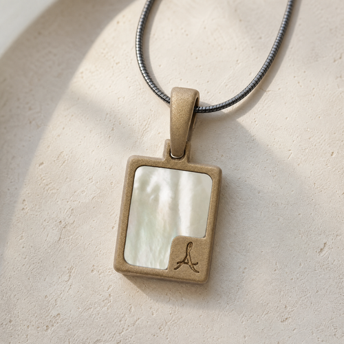 Congenial Rectangle Bronze Finish Ash Resin Jewelry