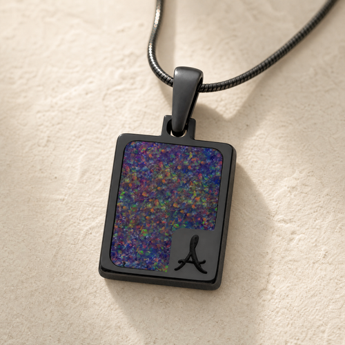 Breathtaking Rectangle Black Finish Ash Resin Jewelry