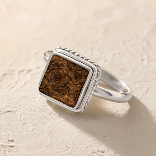 Women's Sterling Silver Granville Ash Ring with Carob