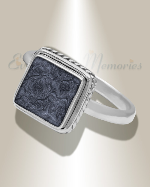 Women's Sterling Silver Granville Ash Ring with Slate