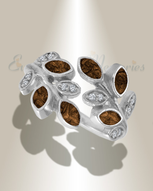 Women's Sterling Silver Chatelain Ash Ring with Carob