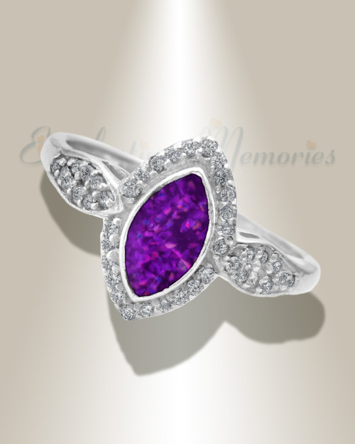 Women's Sterling Silver Sanctuary Ash Ring with Lilac Pearl Opal