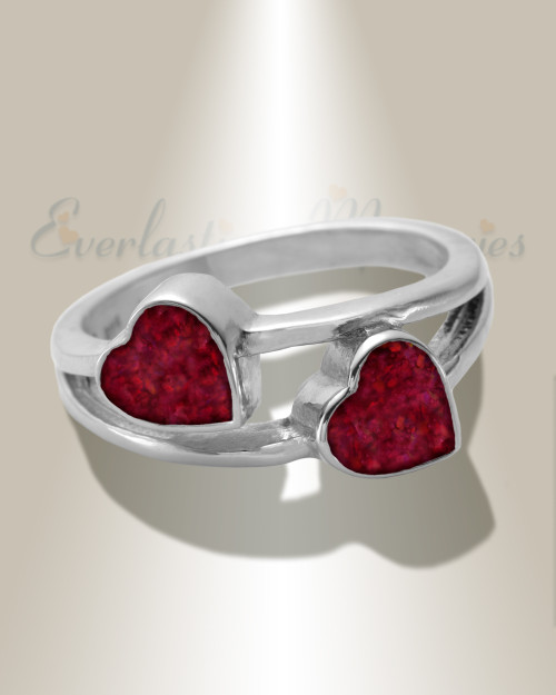 Women's Sterling Silver Thornley Ash Ring with Scarlet Pearl Opal