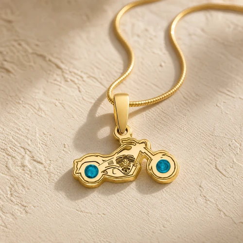 Solid 14K Gold Riding Along with Aqua Ash Resin Jewelry