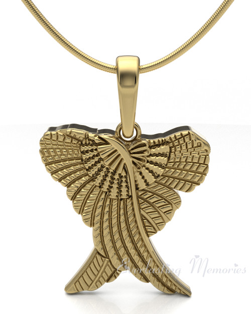 Gold Plated In Peace Forever Sealed Urn Pendant