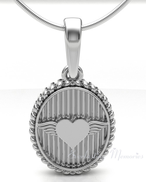 At Heart Oval Forever Sealed Memorial Jewelry
