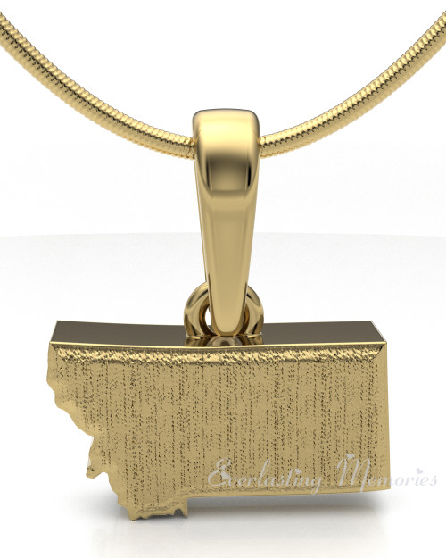 Gold Plated My State Forever Sealed Memorial Jewelry