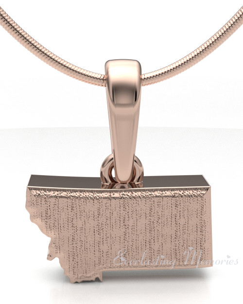 Rose Gold Plated My State Forever Sealed Memorial Jewelry