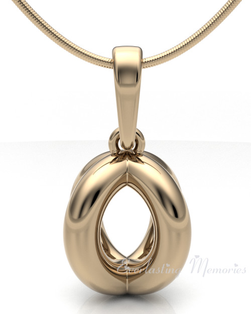 14K Gold Open Ardor Forever Sealed Memorial Jewelry