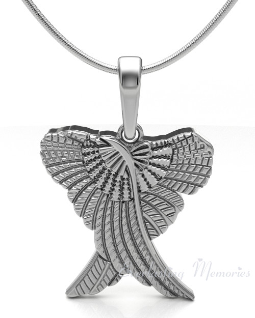 Solid 14K White Gold In Peace Forever Sealed Urn Pendant