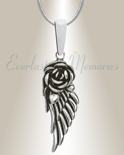 Solid 14K White Gold Devout Forever Sealed Memorial Jewelry