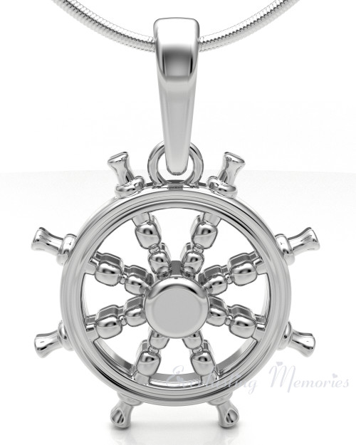 Sterling Silver Ships Wheel Forever Sealed Memorial Jewelry