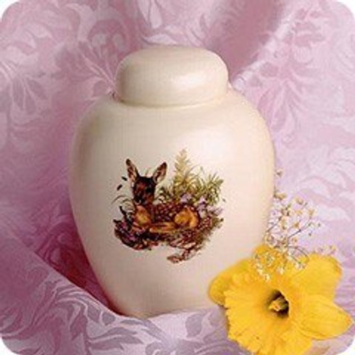 Ceramic Fawn Meadow Cremation Urn