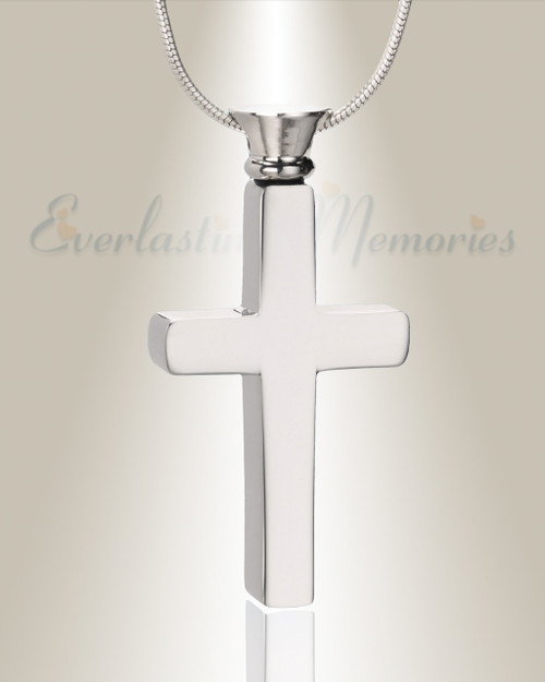 Forever Collection Silver Remembrance Cross Locket Necklace