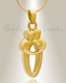 14K Gold Two People Memorial Locket