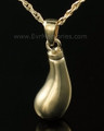 14K Gold Plated Teardrop Cremation Urn Keepsake