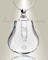 Glass Locket Clear Trickle Memorial Pendant
