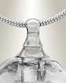 Glass Locket Clear Leaf Cremation Jewelry