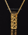 Gold Plated Lovely Cylinder Memorial Jewelry