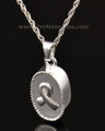 14k White Gold Breast Cancer Ribbon Cremation Keepsake